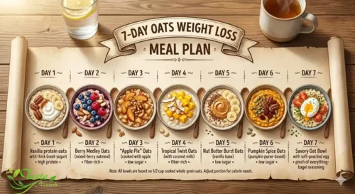 7-day oats weight loss meal plan with toppings