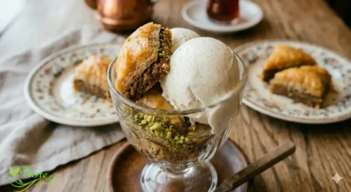 Best ice cream flavors to serve with baklava including pistachio vanilla and cinnamon
