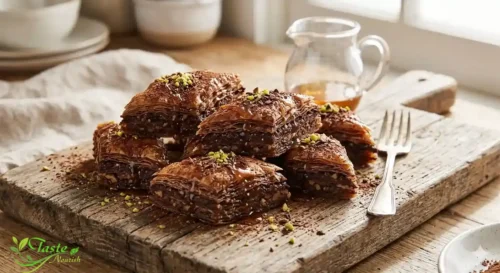 Greek-style chocolate baklava 