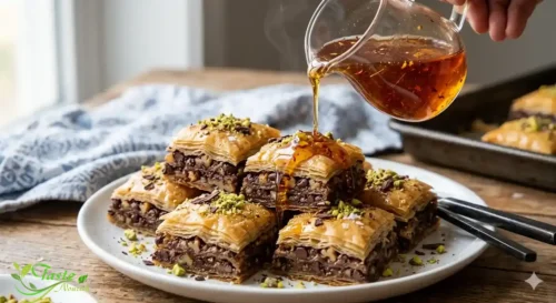 baked chocolate baklava