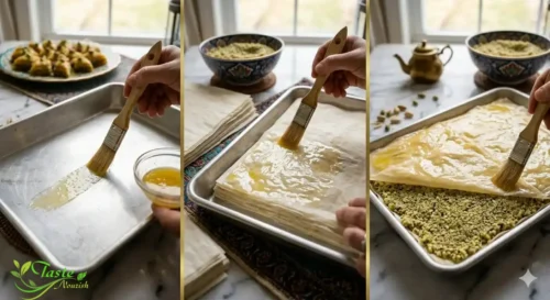 Persian Baklava (Baghlava) | Layer the Phyllo Dough