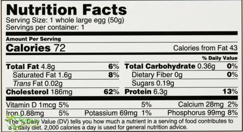 calories in an egg — whole large egg nutrition facts