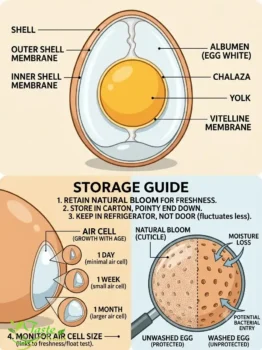 egg anatomy air cell bloom diagram for storage guide