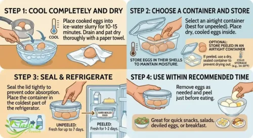 how to store hard boiled eggs in refrigerator