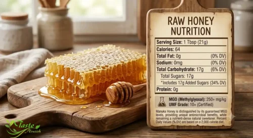 manuka honey calories per tablespoon nutrition facts