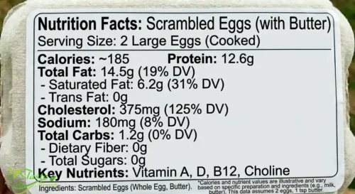 Calories in an Egg | scrambled egg calories per serving with macros