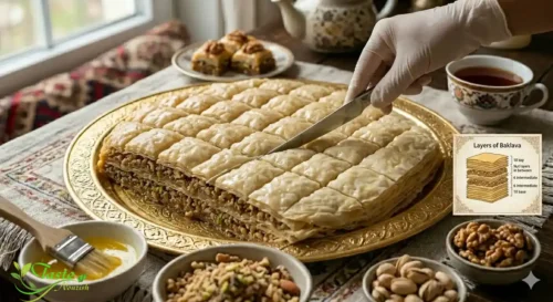 بقلاوة بالمكسرات | الوصفة الأصلية خطوة بخطوة + أسرار النجاح المضمون