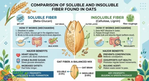 Oats for Gut Health: Comparison of soluble and insoluble fiber found in oats
