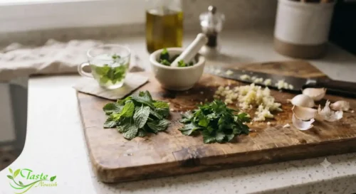 Garlic Side Effects: Fresh mint and parsley leaves used to neutralize garlic breath
