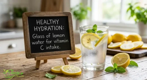 Benefits of Lemon: Glass of lemon water for hydration and vitamin C intake