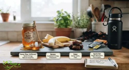 Honey Before Workout: Honey compared to banana, dates, and sports gel as pre-workout carbohydrate sources