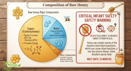Honey for Lips: Reminder that honey should never be given to infants under 12 months old