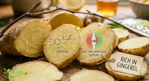 ginger root slices rich in gingerol for anti-inflammatory support