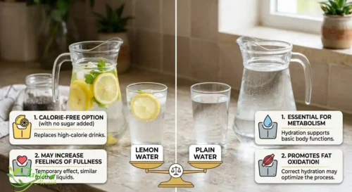 lemon water and plain water for weight loss