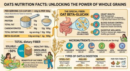 oats nutrition facts including fiber and beta-glucan