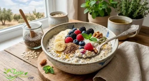 overnight oats with chia seeds for digestive health