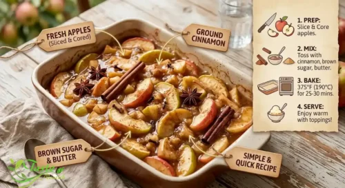 Baked cinnamon apples, a simple recipe idea using fresh apples