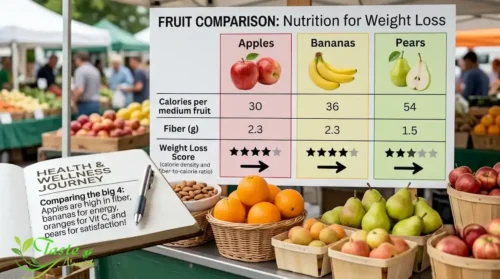 Apples, bananas, oranges, and pears compared for weight loss nutrition