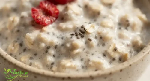 creamy chia seed overnight oats texture