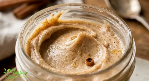creamy honey cinnamon butter texture in a glass jar