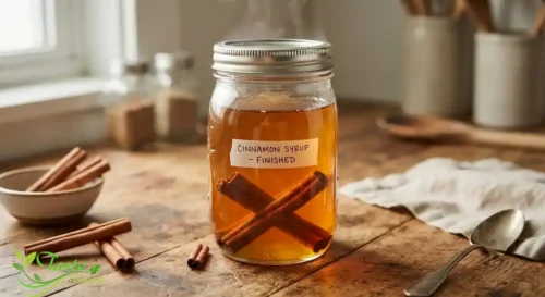 Finished cinnamon simple syrup