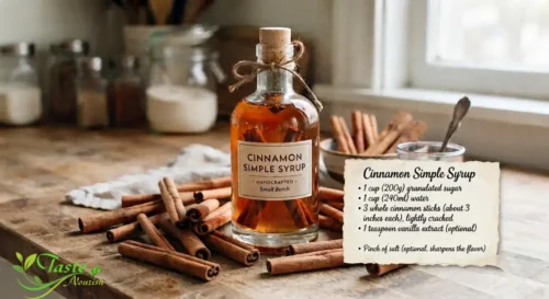 Ingredients for cinnamon simple syrup recipe sugar, water, and whole cinnamon sticks