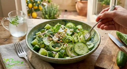Cucumber salad idea showing best ways to eat cucumbers for hydration