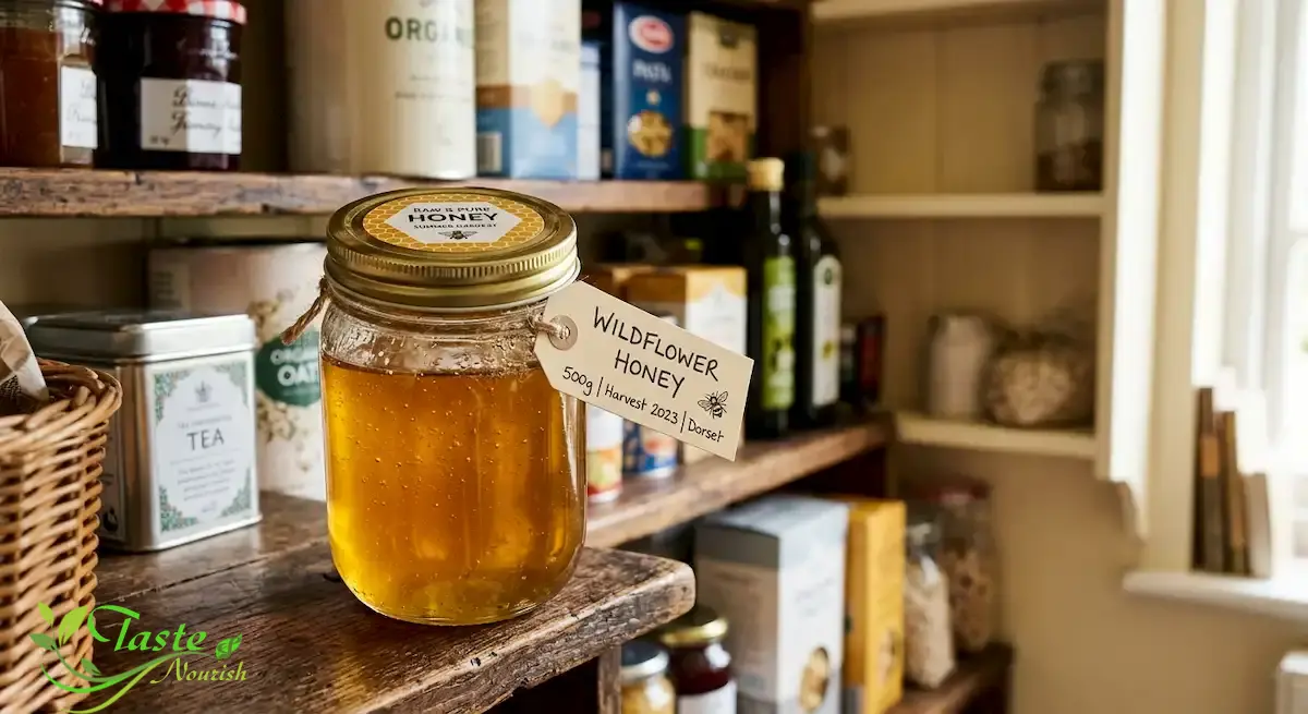 How to Store Honey: Best Storage Tips & Shelf Life Guide How to Store Honey: Sealed glass jar of honey stored on a pantry shelf
