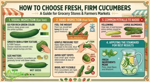 How to choose fresh, firm cucumbers at the grocery store or farmers market