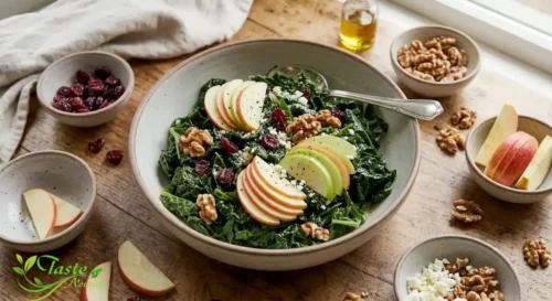 Massaged Kale Salad Recipe: Apple and walnut variation of massaged kale salad recipe