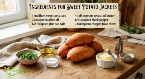 Ingredients for sweet potato jackets