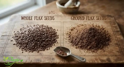 whole and ground flax seeds