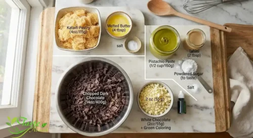 Chocolate Kunafa Recipe – Pistachio Dubai Chocolate Bars
