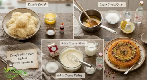 Ingredients for This Kunafa with Cream Recipe