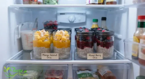 Chia seed breakfast meal prep jars 
